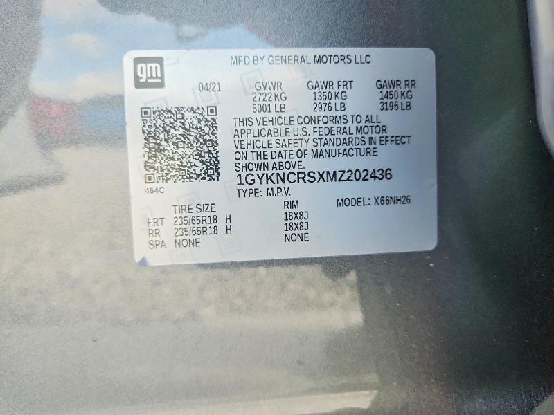 Продаж на аукціоні авто 2021 Cadillac Xt5, vin: 1GYKNCRSXMZ202436, номер лоту: 55320446