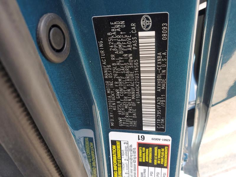 Продаж на аукціоні авто 2026 Toyota Camry Hybrid, vin: 4T1DAACK2TU314565, номер лоту: 58452386