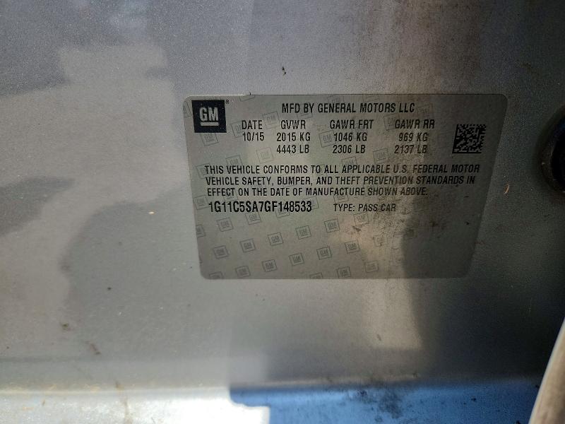 Продажа на аукционе авто 2016 Chevrolet Malibu Limited, vin: 1G11C5SA7GF148533, номер лота: 55511836