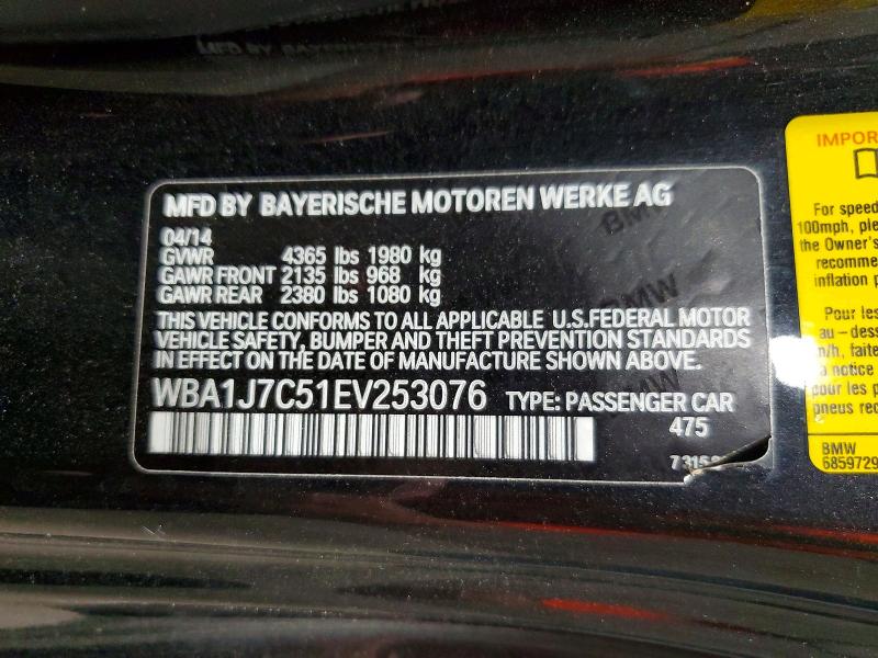 Aukcja sprzedaży 2014 Bmw M235i, vin: WBA1J7C51EV253076, numer aukcji: 59135436