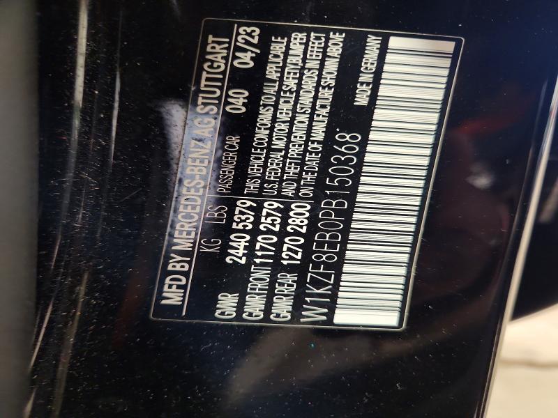 56935366 :رقم المزاد ، W1KZF8EB0PB150368 vin ، 2023 Mercedes-benz E مزاد بيع