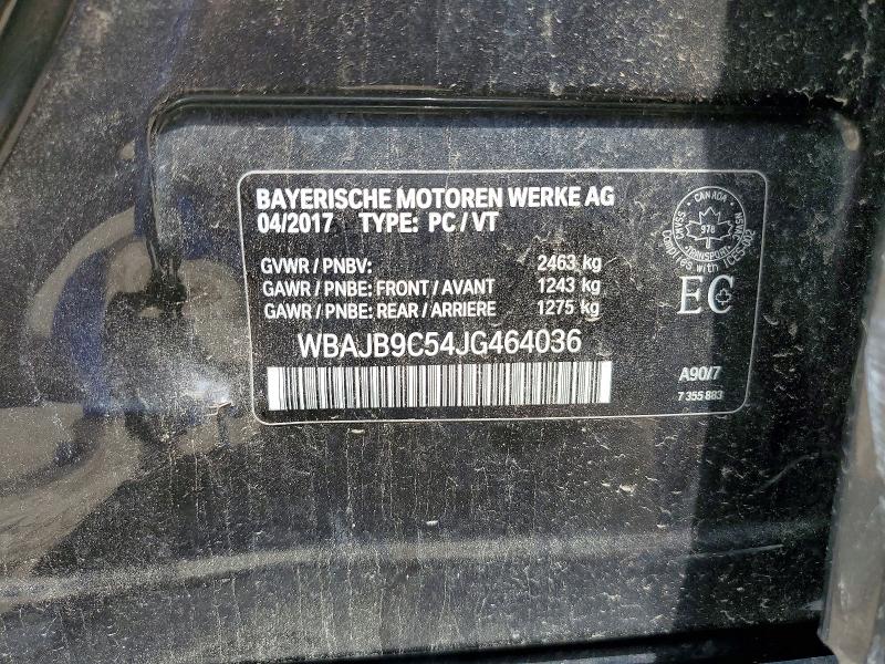 54492026 :رقم المزاد ، WBAJB9C54JG464036 vin ، 2018 Bmw M550xi مزاد بيع