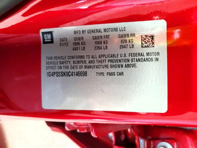 Продажа на аукционе авто 2012 Buick Verano, vin: 1G4PS5SK9C4146698, номер лота: 55717736