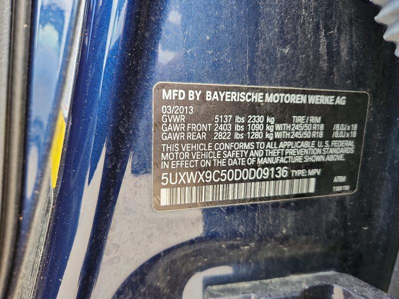 Aukcja sprzedaży 2013 Bmw X3, vin: 5UXWX9C50D0D09136, numer aukcji: 58634316