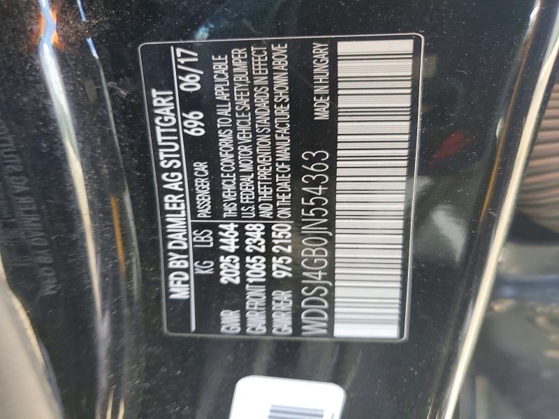 54560356 :رقم المزاد ، WDDSJ4GB0JN554363 vin ، 2018 Mercedes-benz Cla مزاد بيع
