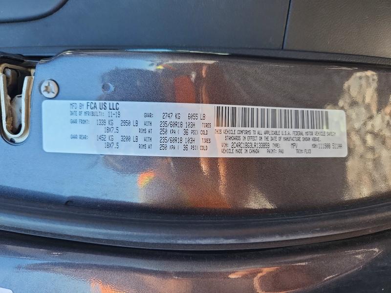 Aukcja sprzedaży 2020 Chrysler Pacifica, vin: 2C4RC1BG3LR133859, numer aukcji: 58322576