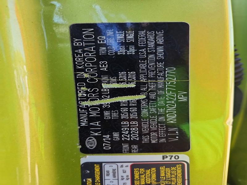 Aukcja sprzedaży 2015 Kia Soul, vin: KNDJN2A22F7752770, numer aukcji: 41633616