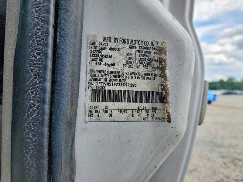 Aukcja sprzedaży 2002 Ford F250, vin: 1FTNX21F72ED11320, numer aukcji: 58186846