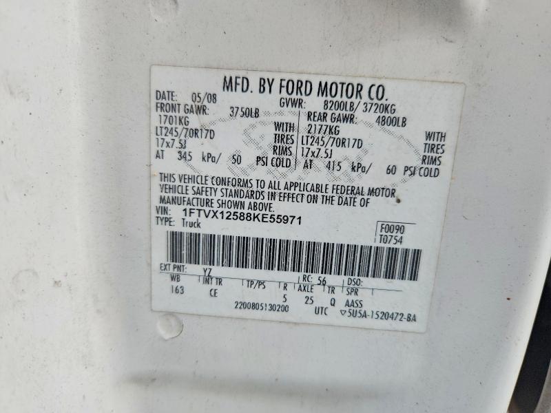 Aukcja sprzedaży 2008 Ford F150, vin: 1FTVX12588KE55971, numer aukcji: 56062386