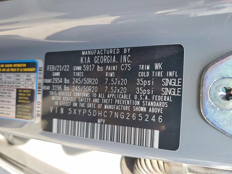 Продажа на аукционе авто 2022 Kia Telluride, vin: 5XYP5DHC7NG265246, номер лота: 56966956