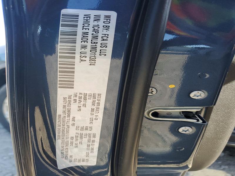 Aukcja sprzedaży 2021 Jeep Cherokee, vin: 1C4PJMLB1MD113874, numer aukcji: 57729916