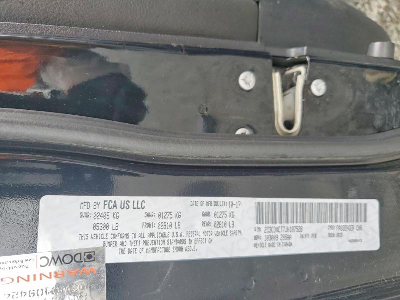 Продажа на аукционе авто 2018 Dodge Charger, vin: 2C3CDXCT7JH187528, номер лота: 58112676