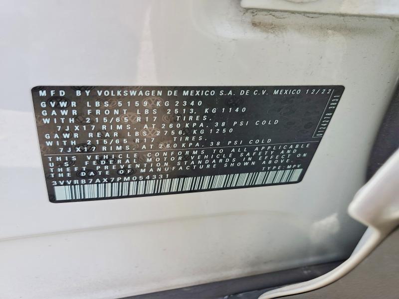 Продажа на аукционе авто 2023 Volkswagen Tiguan, vin: 3VVRB7AX7PM054331, номер лота: 56249406