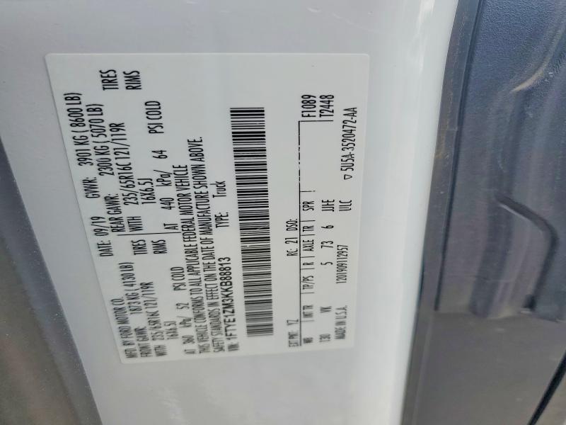 Auction sale of the 2019 Ford Transit, vin: 1FTYE1ZM3KKB88813, lot number: 58415166