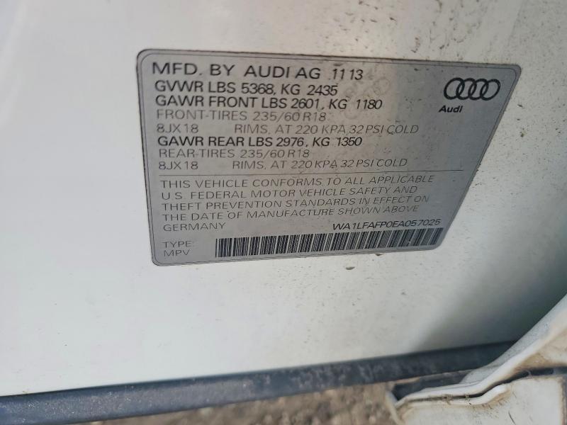 Продажа на аукционе авто 2014 Audi Q5, vin: WA1LFAFP0EA057025, номер лота: 56596296