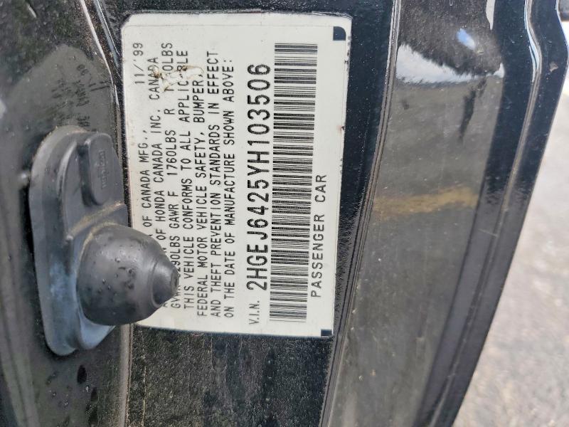 58583486 :رقم المزاد ، 2HGEJ6425YH103506 vin ، 2000 Honda Civic مزاد بيع