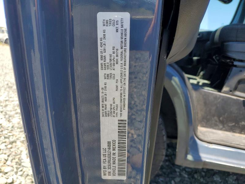 2020 Ram Promaster 3500 მანქანა იყიდება აუქციონზე, vin: 3C6URVJG0LE144800, აუქციონის ნომერი: 58502196