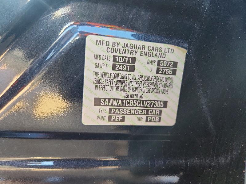 Продаж на аукціоні авто 2012 Jaguar Xj, vin: SAJWA1CB5CLV27305, номер лоту: 56792306