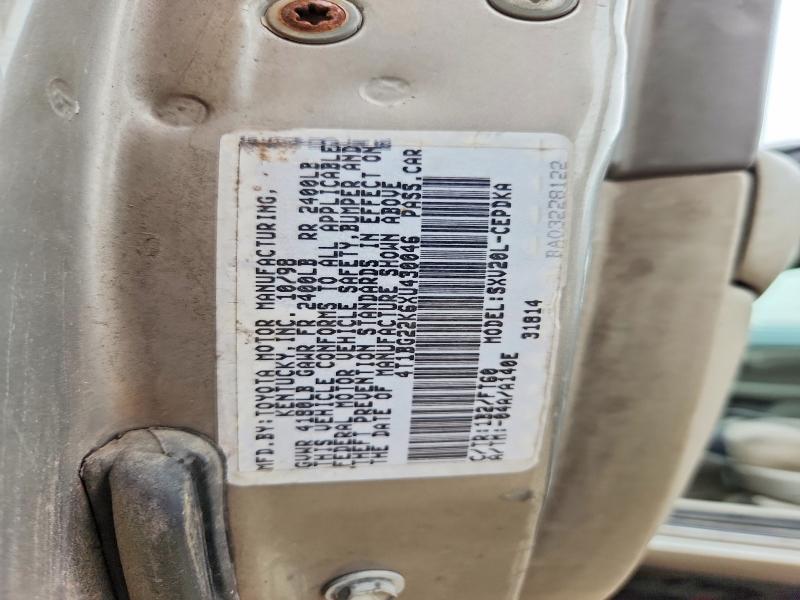Продажа на аукционе авто 1999 Toyota Camry, vin: 4T1BG22K6XU430046, номер лота: 55214906