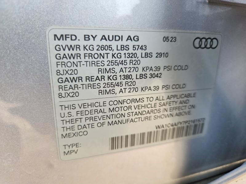 56076896 :رقم المزاد ، WA1C4AFY7P2161572 vin ، 2023 Audi Sq5 مزاد بيع