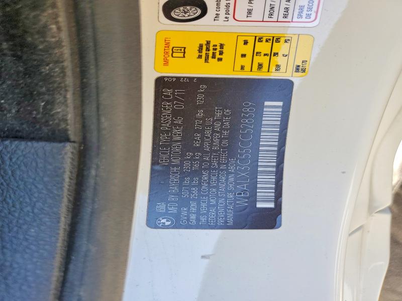 57237856 :رقم المزاد ، WBALX3C55CC528389 vin ، 2012 Bmw 650 مزاد بيع