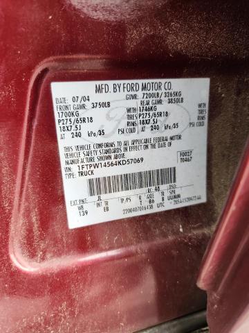Продажа на аукционе авто 2004 Ford F150, vin: 1FTPW14564KD57069, номер лота: 57077676