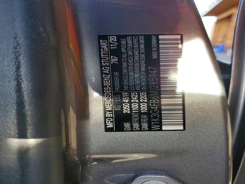 57642326 :رقم المزاد ، W1K3G4FB6MJ285947 vin ، 2021 Mercedes-benz A مزاد بيع