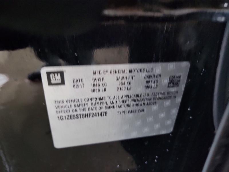 2017 Chevrolet Malibu მანქანა იყიდება აუქციონზე, vin: 1G1ZE5ST8HF241478, აუქციონის ნომერი: 57477256