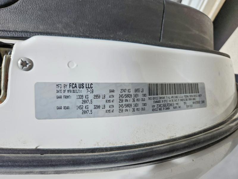 2018 Chrysler Pacifica მანქანა იყიდება აუქციონზე, vin: 2C4RC1BG8JR334010, აუქციონის ნომერი: 56950036