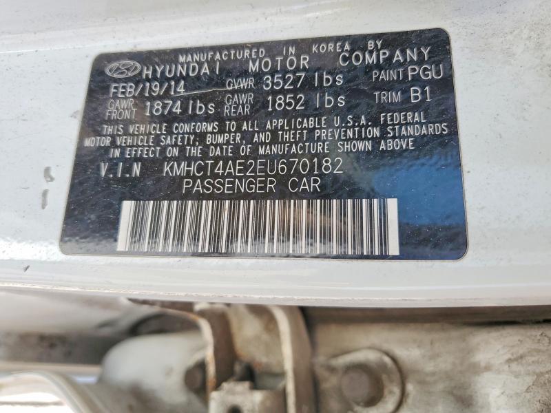 2014 Hyundai Accent მანქანა იყიდება აუქციონზე, vin: KMHCT4AE2EU670182, აუქციონის ნომერი: 55932056