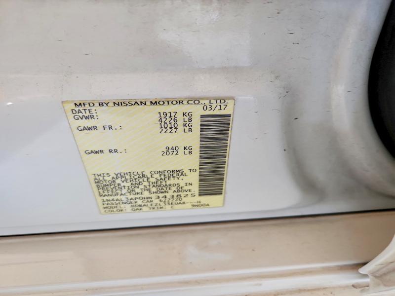 Aukcja sprzedaży 2017 Nissan Altima, vin: 1N4AL3AP0HN343825, numer aukcji: 57220876