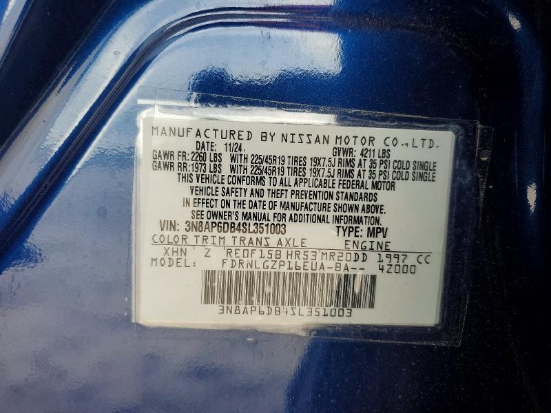 Продажа на аукционе авто 2025 Nissan Kicks, vin: 3N8AP6DB4SL351003, номер лота: 56589066