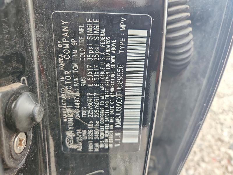 2015 Hyundai Tucson მანქანა იყიდება აუქციონზე, vin: KM8JU3AGXFU989556, აუქციონის ნომერი: 58971496