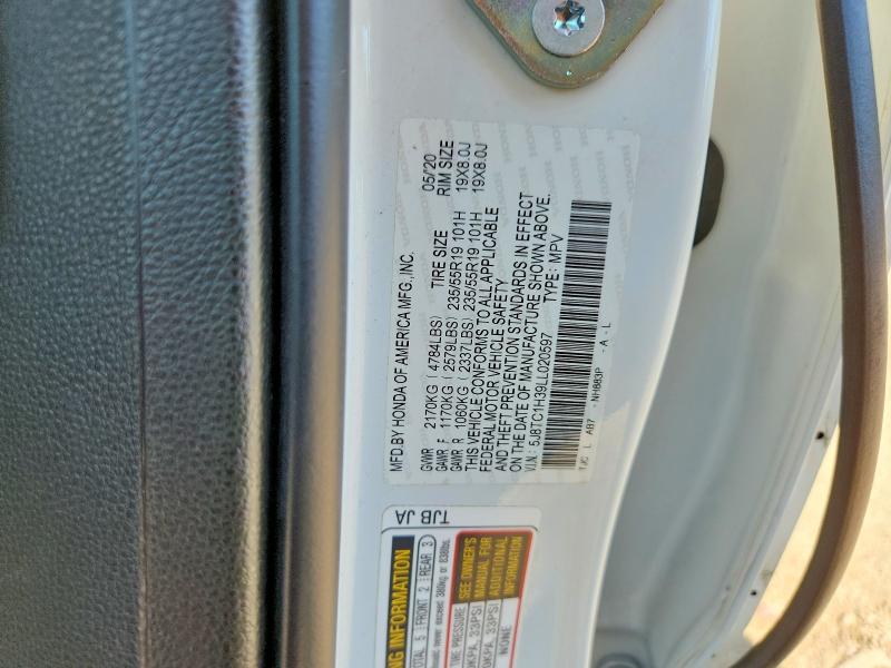 Продажа на аукционе авто 2020 Acura Rdx, vin: 5J8TC1H39LL020597, номер лота: 57168136