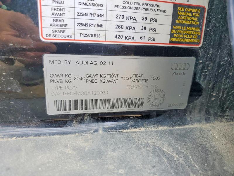 Auction sale of the 2011 Audi A3, vin: WAUEFCFM3BA120031, lot number: 58387276