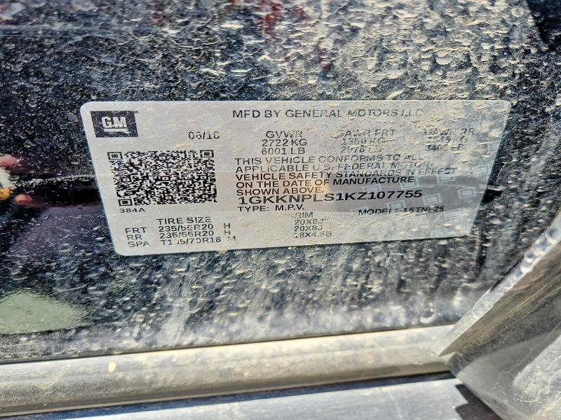Продаж на аукціоні авто 2019 Gmc Acadia, vin: 1GKKNPLS1KZ107755, номер лоту: 56769236
