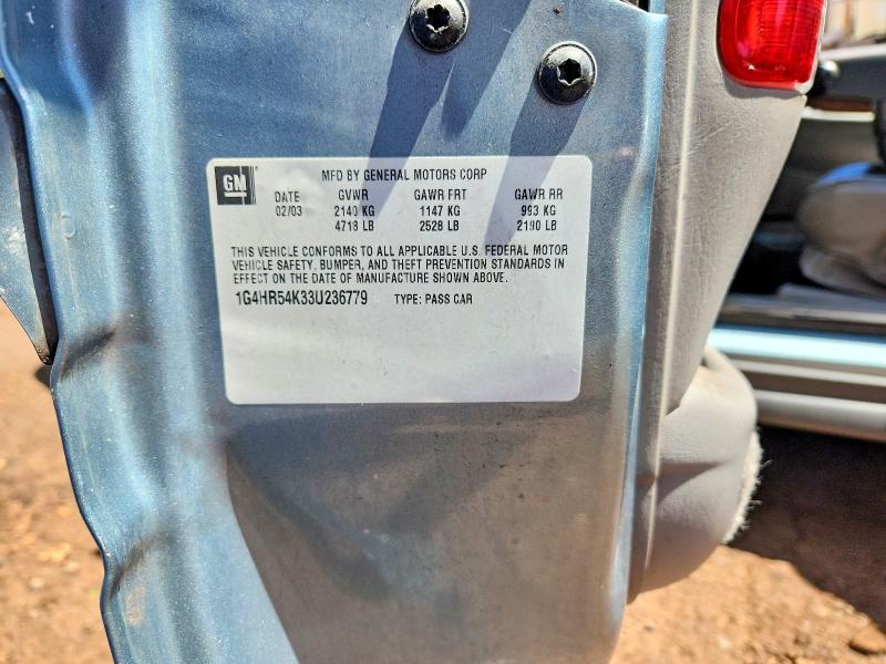2003 Buick Lesabre მანქანა იყიდება აუქციონზე, vin: 1G4HR54K33U236779, აუქციონის ნომერი: 56706886