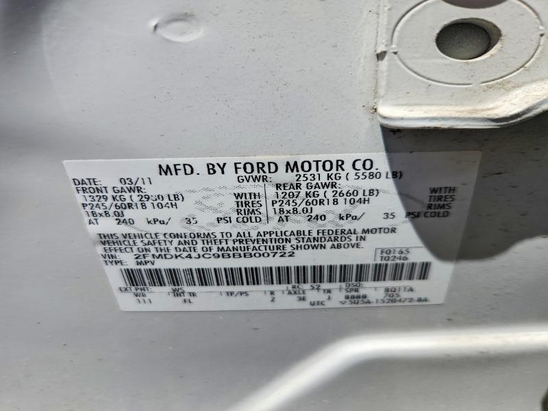 Aukcja sprzedaży 2011 Ford Edge, vin: 2FMDK4JC9BBB00722, numer aukcji: 55703136