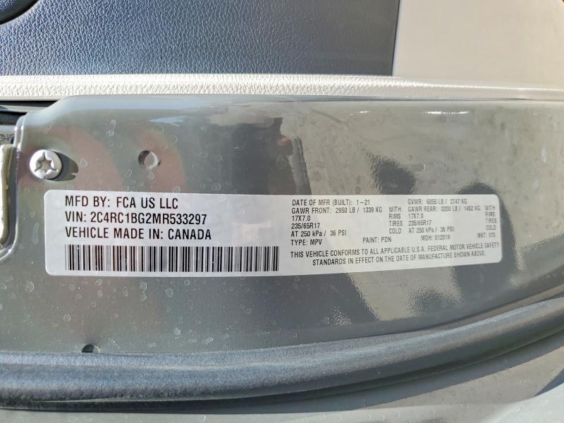 Aukcja sprzedaży 2021 Chrysler Pacifica, vin: 2C4RC1BG2MR533297, numer aukcji: 56083226