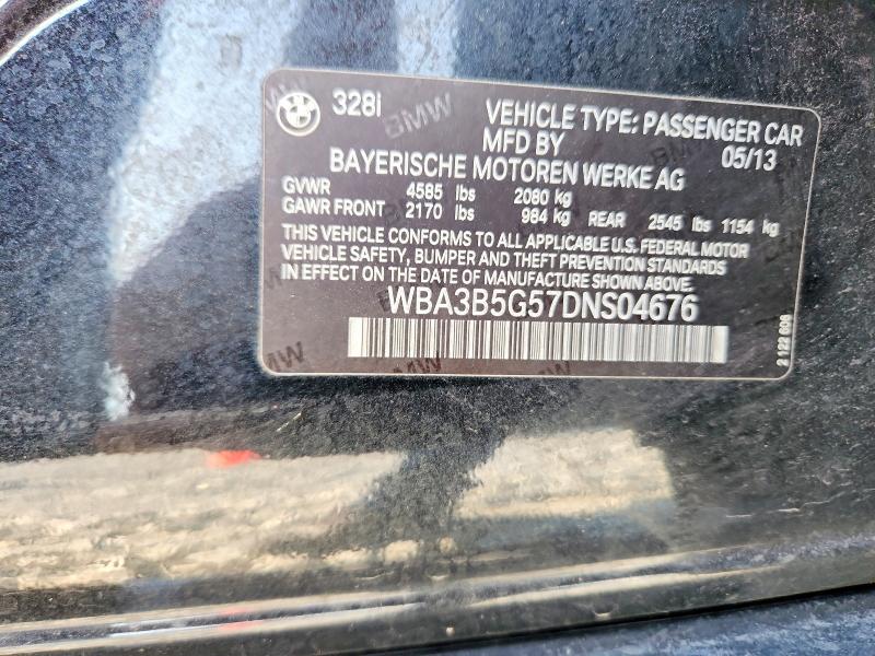 58250896 :رقم المزاد ، WBA3B5G57DNS04676 vin ، 2013 Bmw 328 مزاد بيع