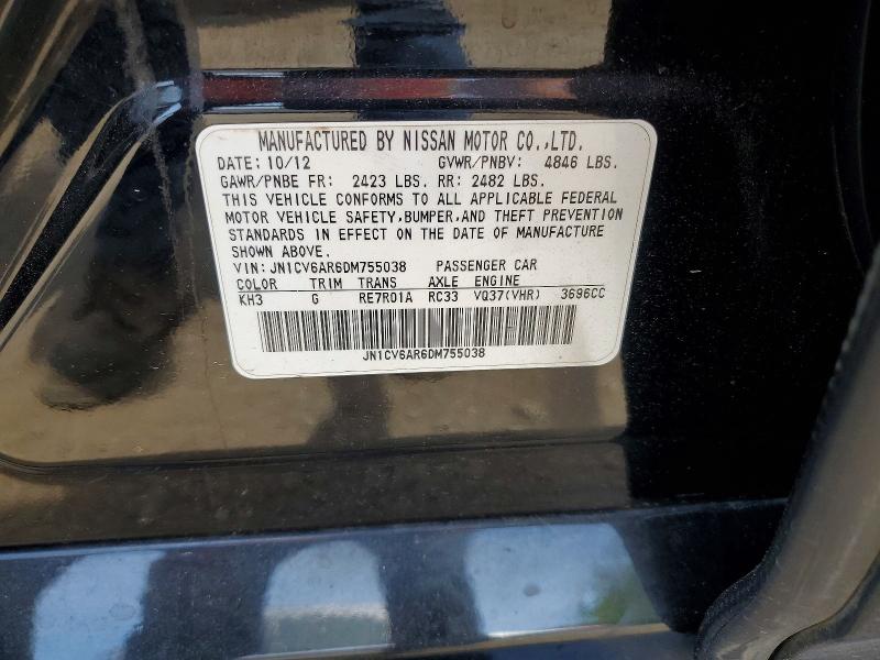 Продажа на аукционе авто 2013 Infiniti G37 Sedan, vin: JN1CV6AR6DM755038, номер лота: 56429636