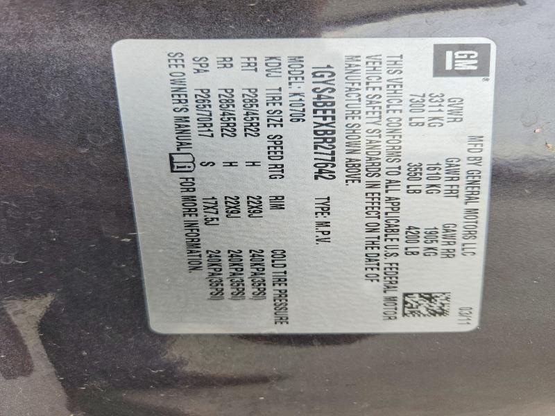 Aukcja sprzedaży 2011 Cadillac Escalade, vin: 1GYS4BEFXBR277642, numer aukcji: 58800946