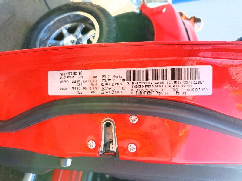Продаж на аукціоні авто 2018 Ram 2500, vin: 3C6UR5DLXJG306801, номер лоту: 58718336