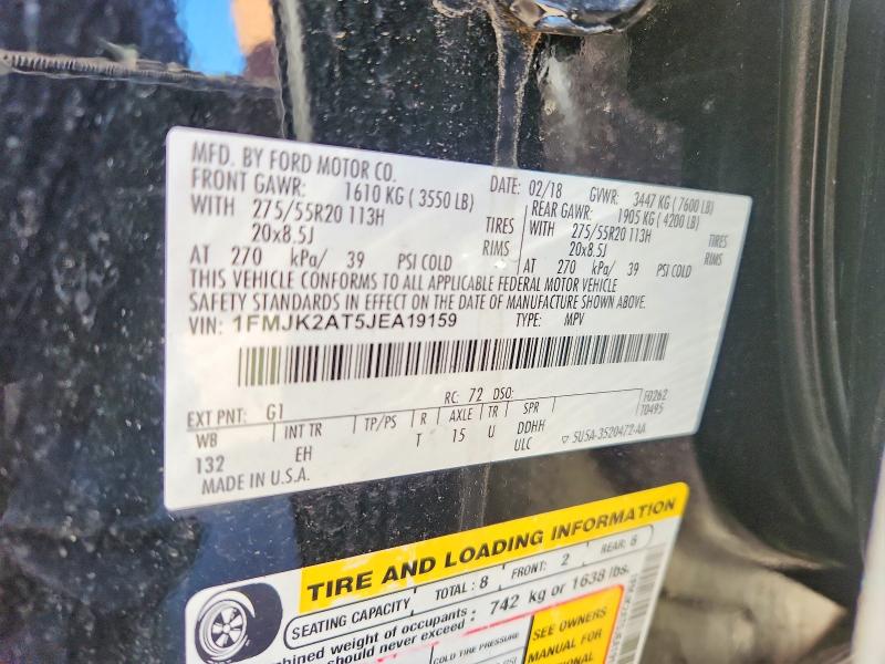 Продаж на аукціоні авто 2018 Ford Expedition, vin: 1FMJK2AT5JEA19159, номер лоту: 55241696