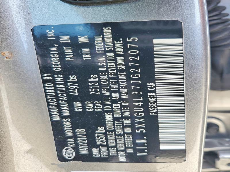58155076 :رقم المزاد ، 5XXGU4L37JG272075 vin ، 2018 Kia Optima مزاد بيع