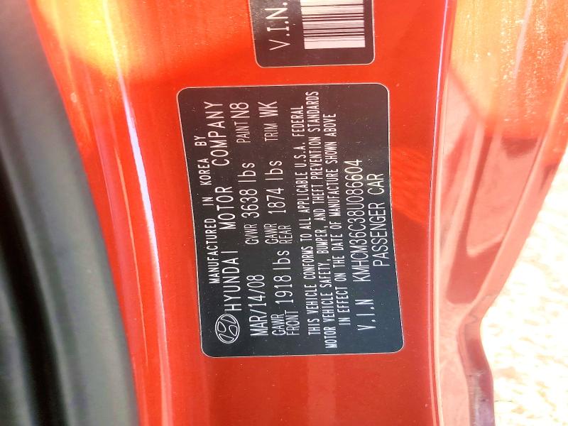 Aukcja sprzedaży 2008 Hyundai Accent, vin: KMHCM36C38U086604, numer aukcji: 57575446
