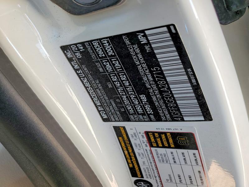 55544676 :رقم المزاد ، 4JGFF8GE0LA287715 vin ، 2020 Mercedes-benz Gls مزاد بيع