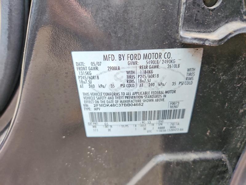 Aukcja sprzedaży 2007 Ford Edge, vin: 2FMDK48C37BB04682, numer aukcji: 55646286