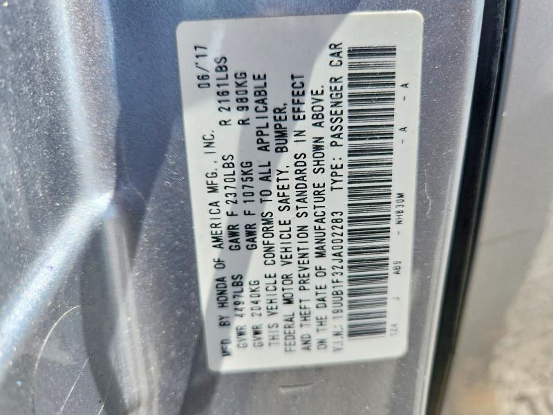 Aukcja sprzedaży 2018 Acura Tlx, vin: 19UUB1F32JA002283, numer aukcji: 57339176