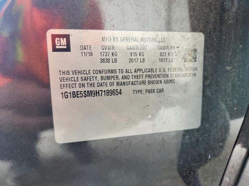 55376766 :رقم المزاد ، 1G1BE5SM9H7189654 vin ، 2017 Chevrolet Cruze مزاد بيع
